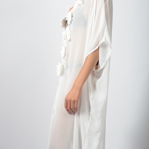 White Swimsuit Dress Cover - Picture 4 of 4